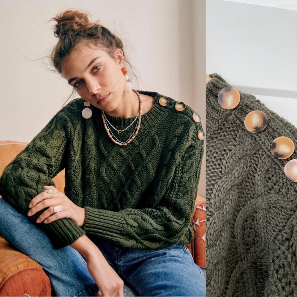 SOLD Sezane James Jumper - Khaki
